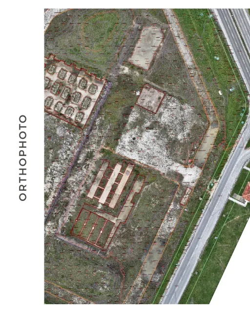 Arkeolojik alanın ortofotosu