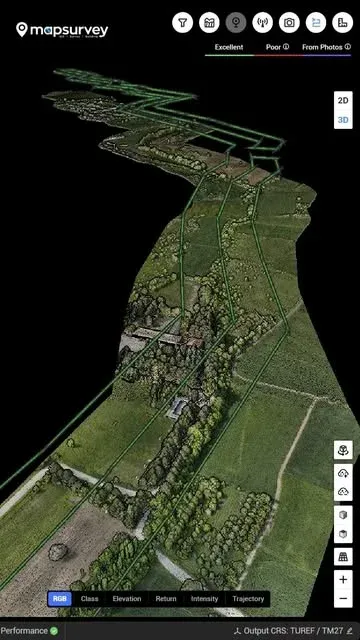 Uzun bir koridor projesinin portaldaki 3D görünümü