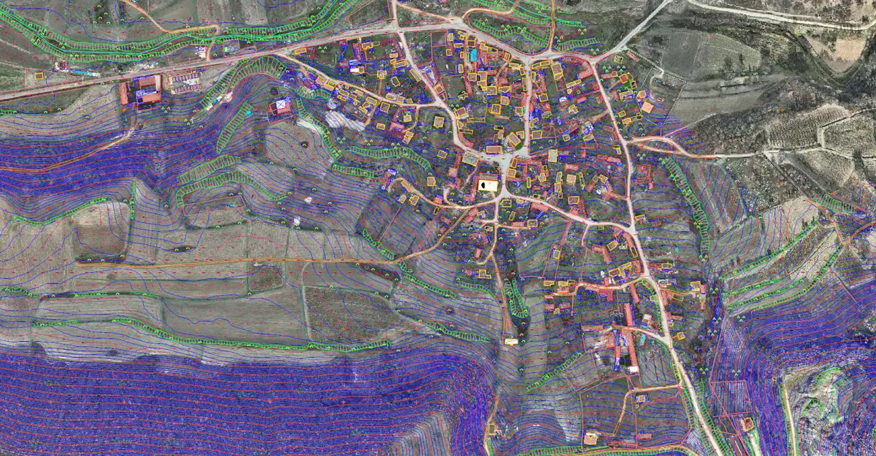Köy yerleşimi (Ortofoto)